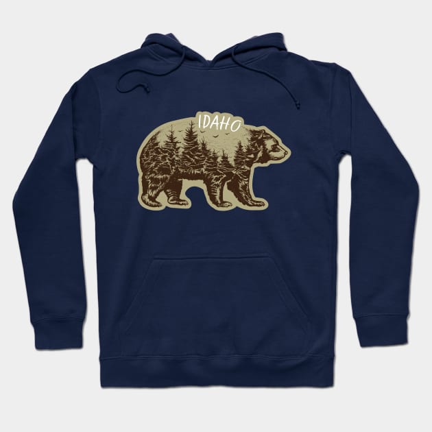 Idaho Mountain Grizzly Bear Hoodie by sentinelsupplyco